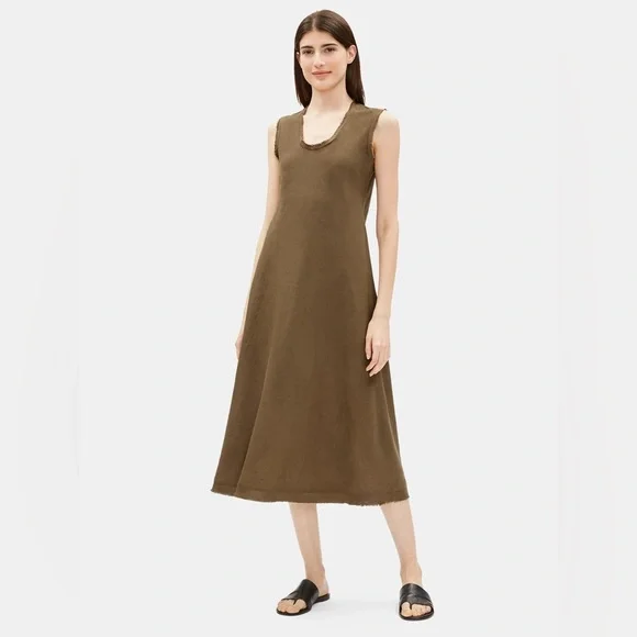 chinese dress ladies Handkerchief Linen Dress  Eileen Fisher Renew